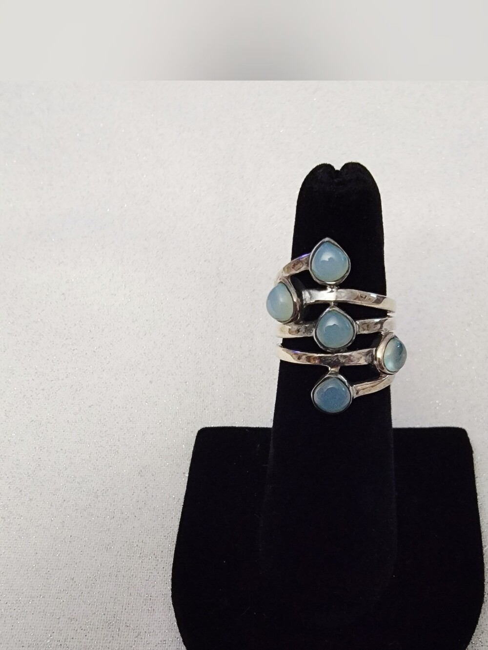 Sterling Silver Chalcedony Wrap Ring
